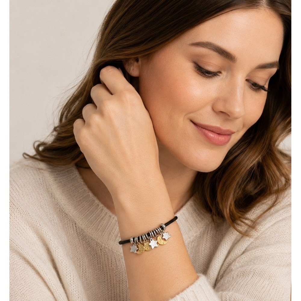 Demdaco Giving Bracelet Love You to the Moon‎ Back Moon Stars Celestial Hallmark